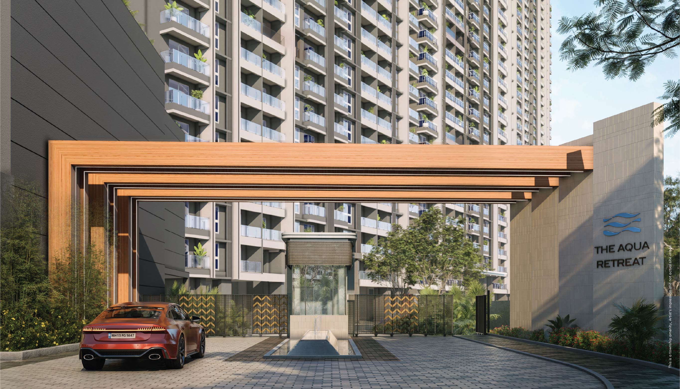 The Aqua Retreat at Godrej Park World - Sample Living Room Interior